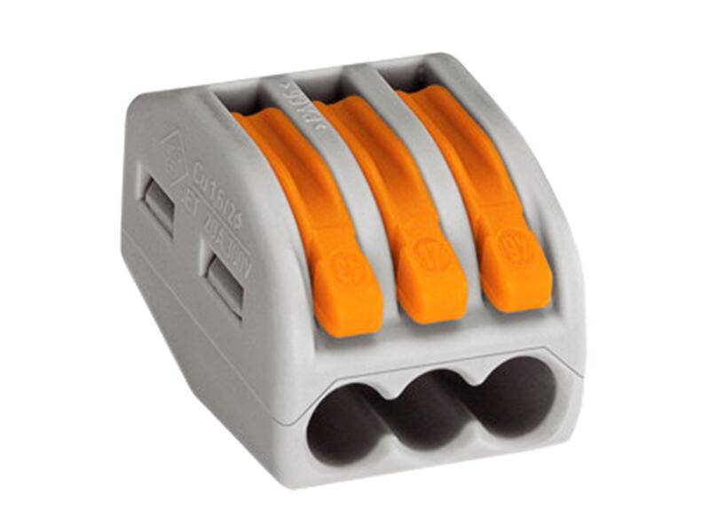 Verbindungsklemme 3x0,08-4 222-413 Serie 222 32A 400V Cage-Clamp grau-0