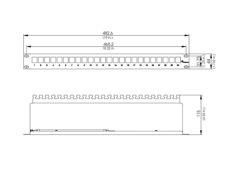 Telegärtner 100007029 24 Port Netzwerk-Patchpanel 483 mm (19") CAT 6a 1 HE Grau Bestückt-6