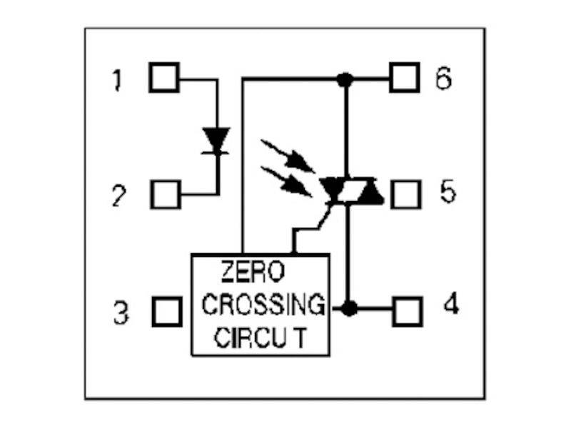 Fairchild Optotriac +ZCD 60 mA DIP 6-1