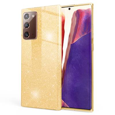 NALIA Glitzer Handy Hülle für Samsung Galaxy Note 20, Strass Diamant Back Cover