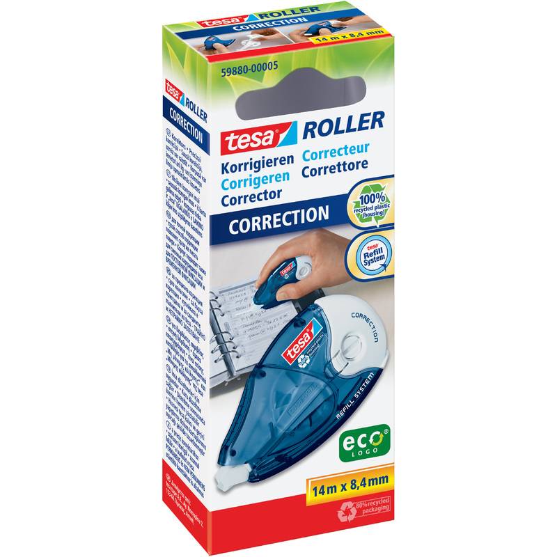 tesa Mehrweg-Korrekturroller CORRECTION ROLLER, 8,4 mm x 14m-0