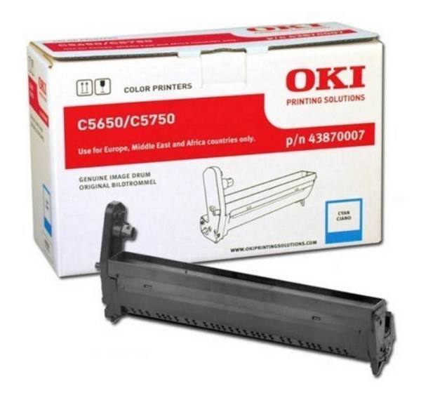 OKI Trommeleinheit Trommel Drum Unit C5650 C5750 43870007 Original Cyan 20000 Seiten