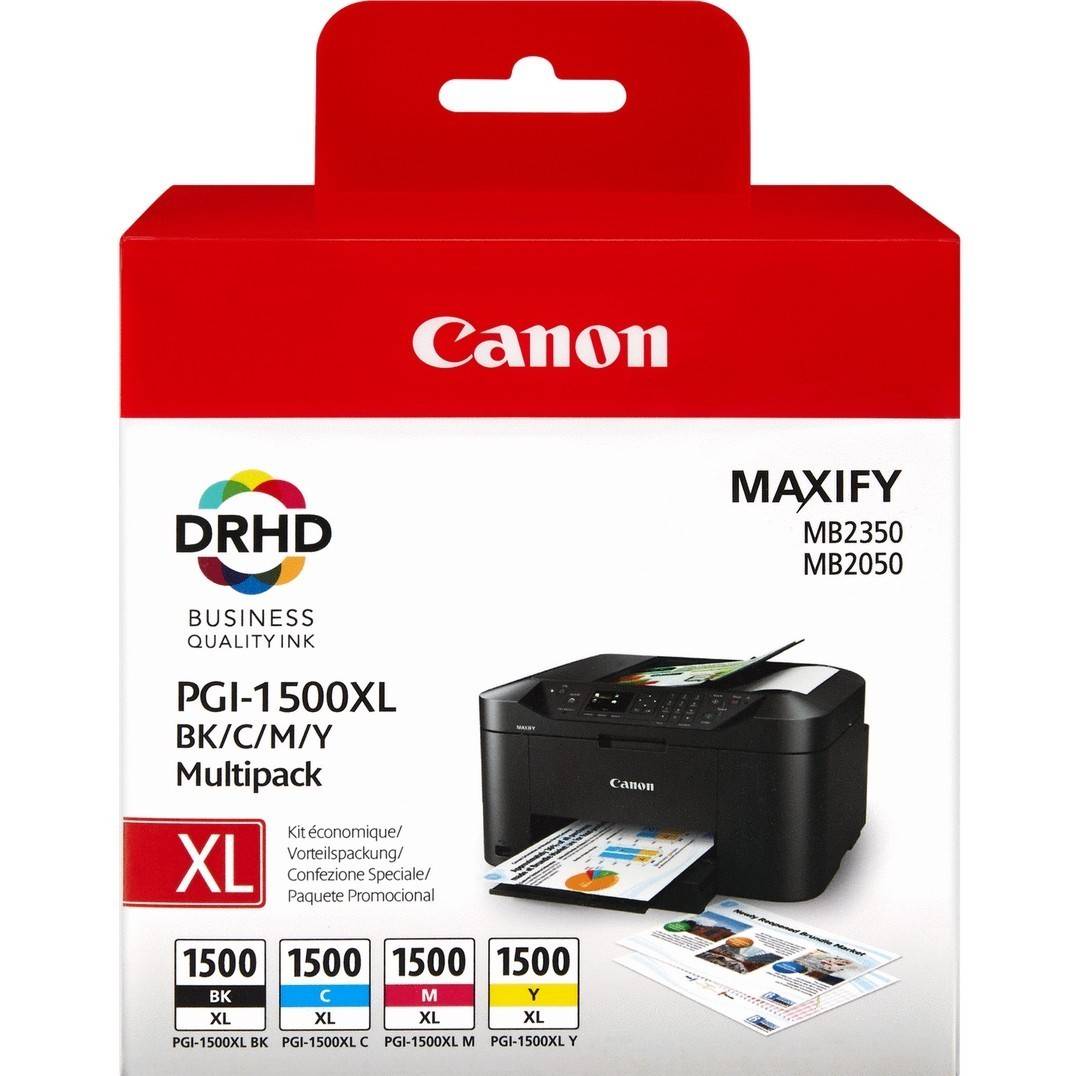 Canon PGI-1500XL C/M/Y/BK Multipack - Hohe Ergiebigkeit