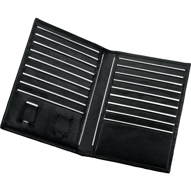 Alassio Visitenkarten-/Kreditkarten-Etui, Leder, schwarz-0