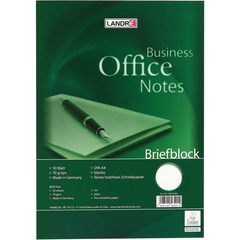herlitz Briefblock "Business Office Notes", DIN A4, blanko-0