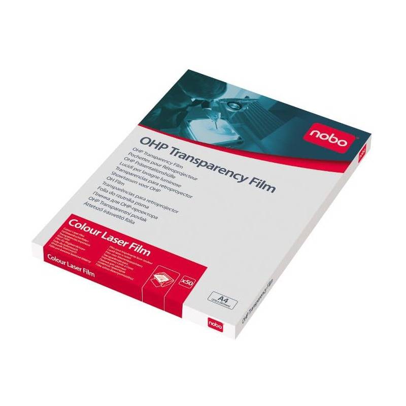 nobo Farb-Laserdrucker-Folie DIN A4, glasklar, PP, 120 my-0