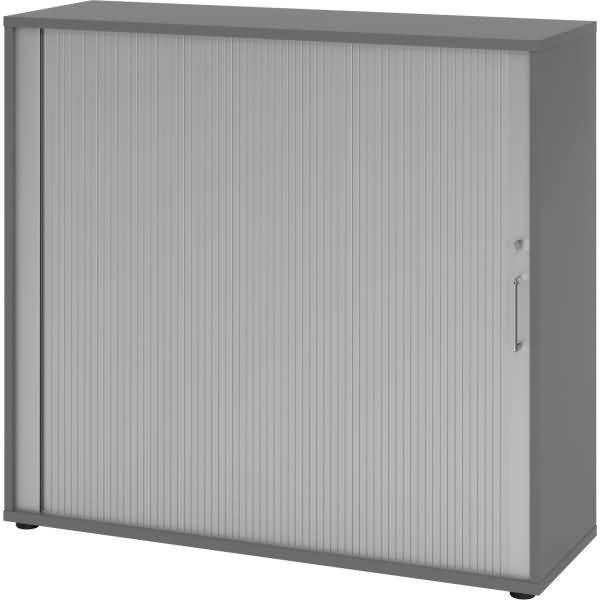 Rollladenschrank 3OH BxTxH 120x40x110cm Griff BS Graphit/Silber
