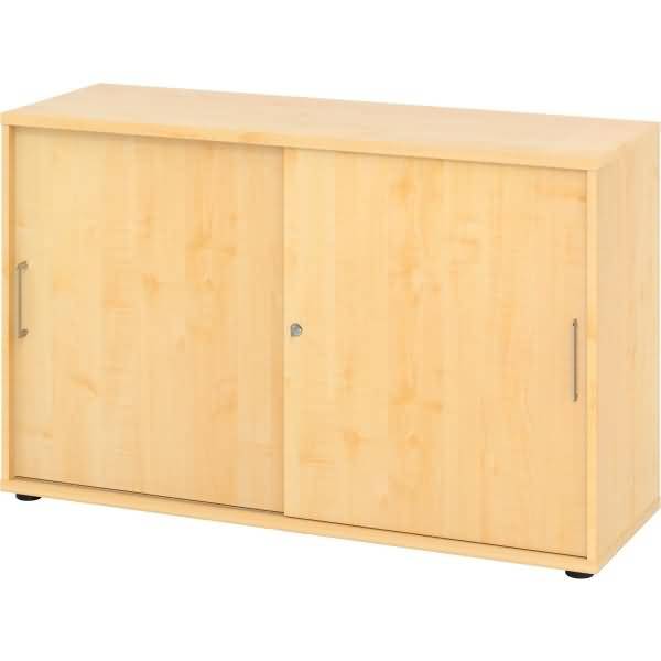 Schiebetürschrank Derie 9 2 OH BxTxH 120x40x74,8cm Griff BS Ahorn/Ahorn