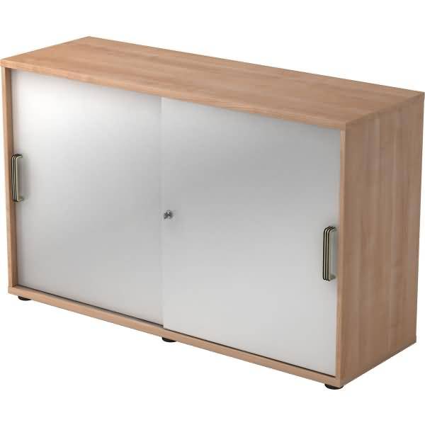 Schiebetürschrank Derie 9 2 OH BxTxH 120x40x74,8cm Griff SG Nussbaum/Silber-0
