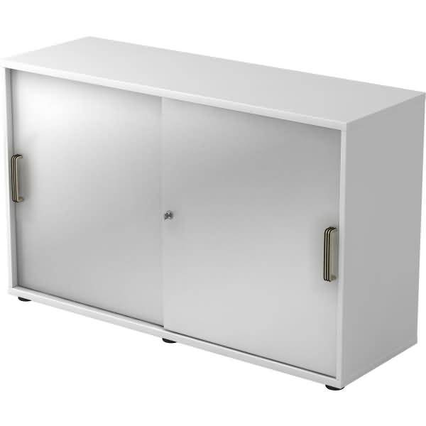 Schiebetürschrank Derie 9 2 OH BxTxH 120x40x74,8cm Griff SG Weiß/Silber-0
