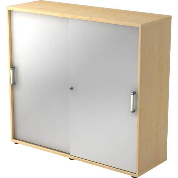 Schiebetürenschrank Serie 9 3OH BxTxH 120x40x110cm Griff CE Ahorn/Silber-0