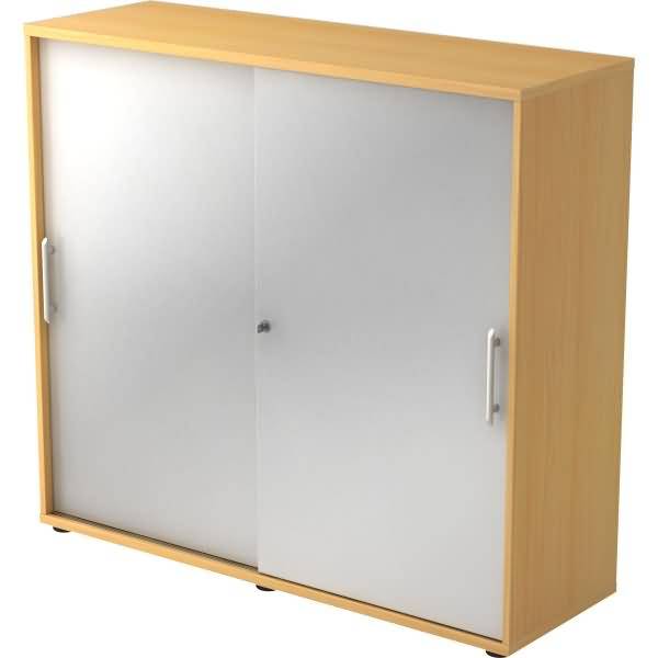Schiebetürenschrank Serie 9 3OH BxTxH 120x40x110cm Griff RE Buche/Silber-0