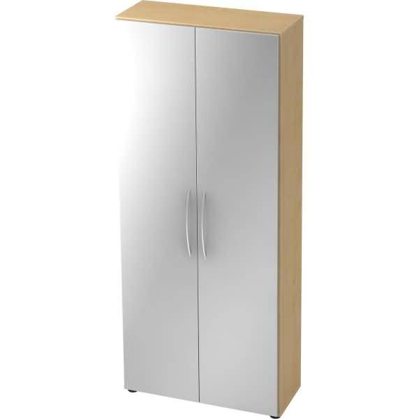 Schrank Basic 5 OH BxTxH 80x33x188cm Griff BM Ahorn/Silber-0