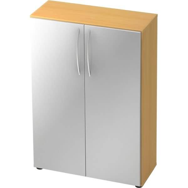 Schrank Basic 3OH BxTxH 80x33x114,4cm Griff BM Buche/Silber-0