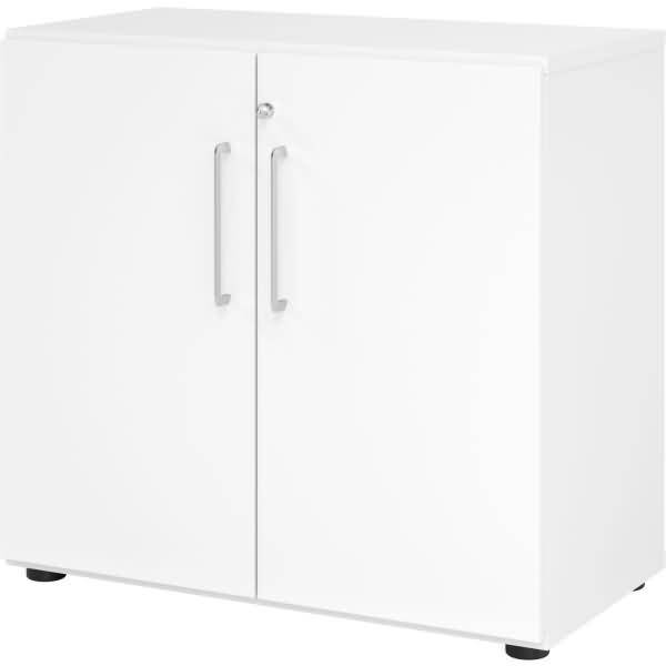 Schrank Serie 9 2OH BxTxH 80x42x74,8cm Griff BS Weiß-0