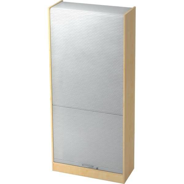 Rollladenschrank Solid 5OH BxTxH 90x40x200,4cm Griff BM Ahorn/Silber-0