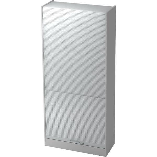 Rollladenschrank Solid 5OH BxTxH 90x40x200,4cm Griff RE Grau/Silber
