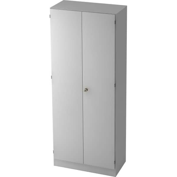 Garderobeschrank Solid 5OH BxTxH 80x42x200,4cm Griff SG Grau/Grau