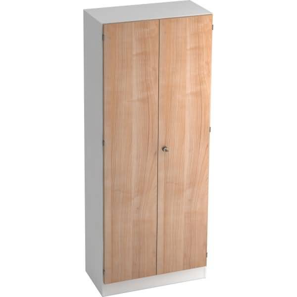 Garderobeschrank Solid 5OH BxTxH 80x42x200,4cm Griff SG Weiß/Nussbaum-1