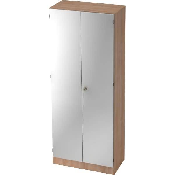 Garderobeschrank Solid 5OH BxTxH 80x42x200,4cm Griff SG Nussbaum/Silber-0