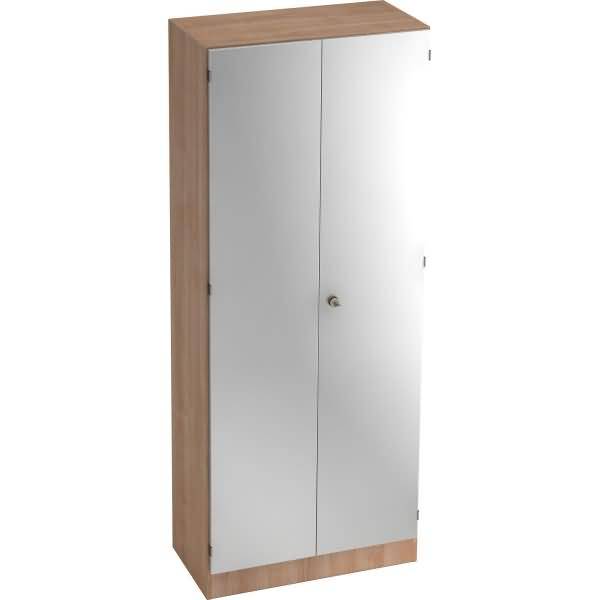 Garderobeschrank Solid 5OH BxTxH 80x42x200,4cm Griff SG Nussbaum/Silber-1