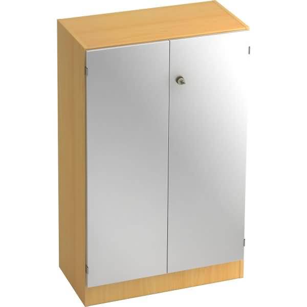 Schrank Solid 3OH BxTxH 80x42x127cm Griff SG Buche/Silber-0
