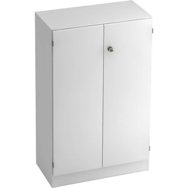 Schrank Solid 3OH BxTxH 80x42x127cm Griff SG Weiß/Weiß-0