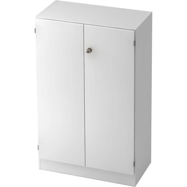 Schrank Solid 3OH BxTxH 80x42x127cm Griff SG Weiß/Weiß-1