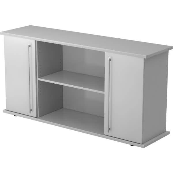 Sideboard SB 2OH 2 Türen BxTxH 166,1x44,8x84cm Griff RE Grau/Grau-0