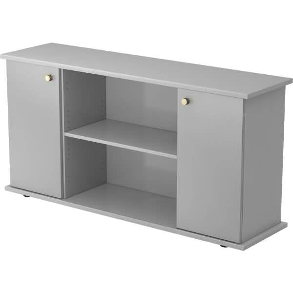 Sideboard SB 2OH 2 Türen BxTxH 166,1x44,8x84cm Griff SG Grau/Silber-0