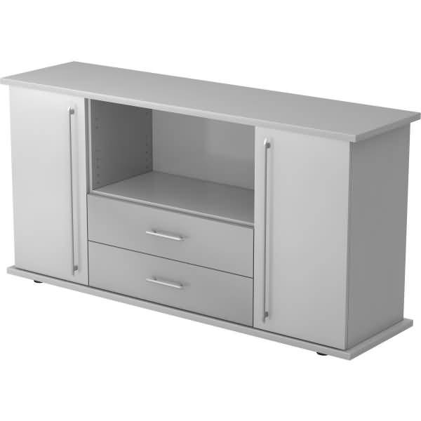 Sideboard SB 2OH 2 Schübe BxTxH 166,1x44,8x84cm Griff RE Grau/Grau-0