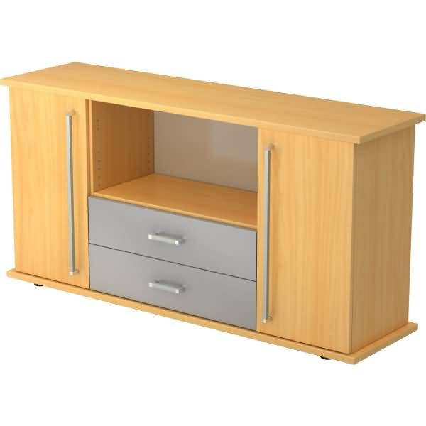 Sideboard SB 2OH 2 Schübe BxTxH 166,1x44,8x84cm Griff CE Buche/Buche-0