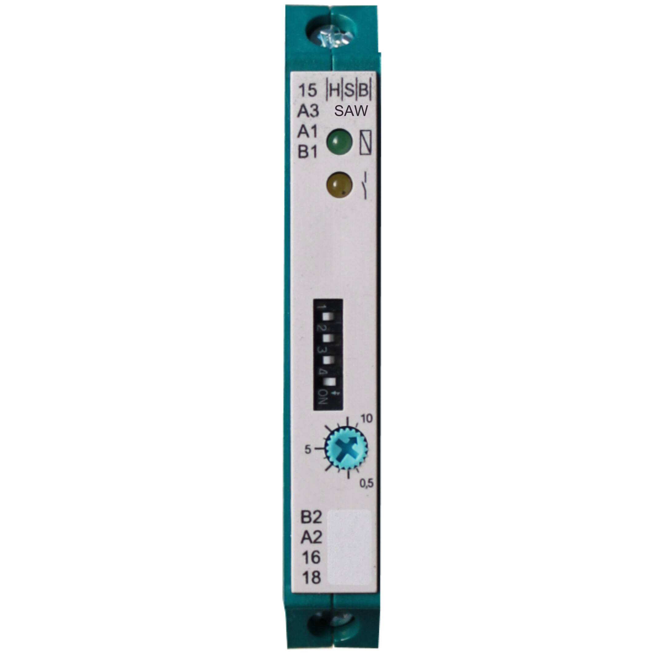 SAW Zeitrelais, ausschaltwischend, 1 Wechsler, 24V DC/AC und 230V AC-0