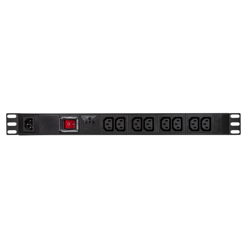 LogiLink Professional 19" Steckdosenleiste 8-fach IEC320 C13, mit ÜSS und Schalter-5
