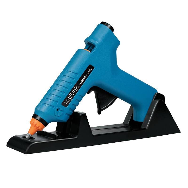 LogiLink Heißklebepistole kabellos, 80W, mit Aufsteller, blau-5