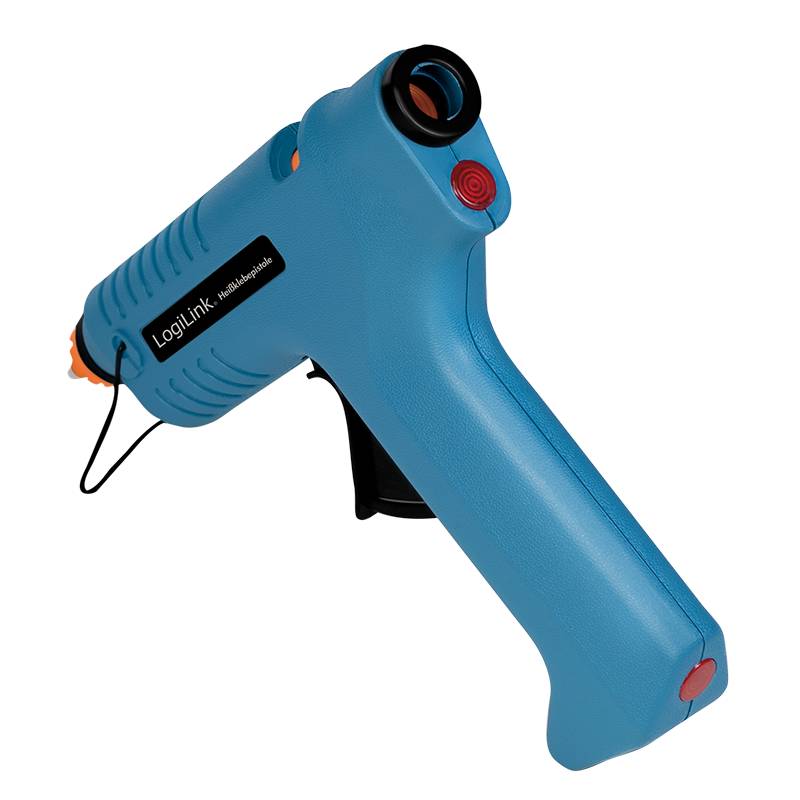 LogiLink Heißklebepistole kabellos, 80W, mit Aufsteller, blau-2