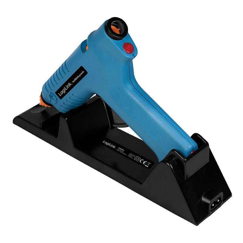 LogiLink Heißklebepistole kabellos, 80W, mit Aufsteller, blau-3