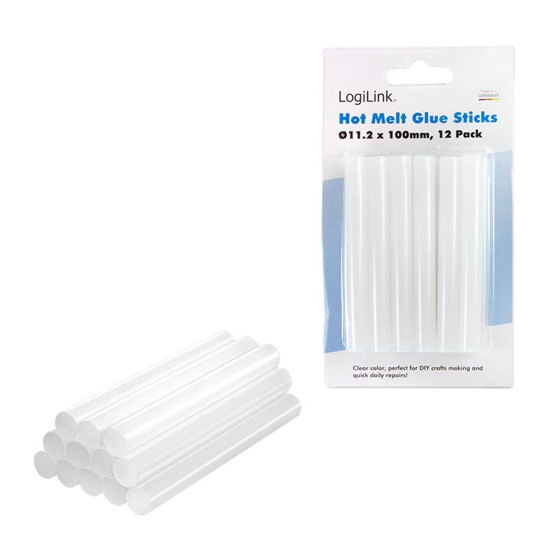 LogiLink Heißklebestifte Ø11,2 mm, 12 Stück, passend für WZ0051-3