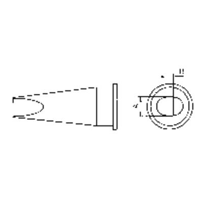 Weller LHT-D Lötspitze Flachform Spitzen-Größe 4.7 mm  Inhalt 1 St.