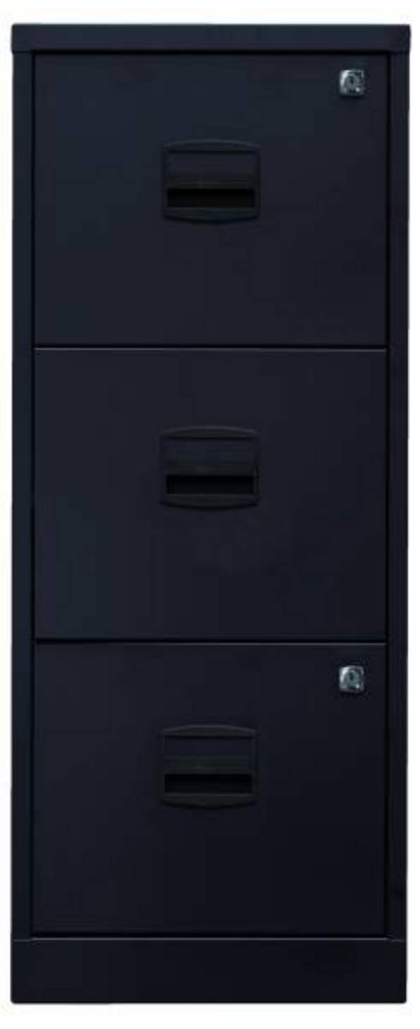 Standcontainer, BxTxH 413x400x1015 mm, 3 Hängeregistraturen, schwarz
