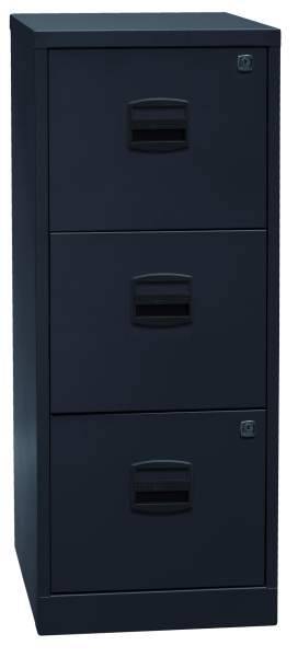 Standcontainer, BxTxH 413x400x1015 mm, 3 Hängeregistraturen, schwarz-1