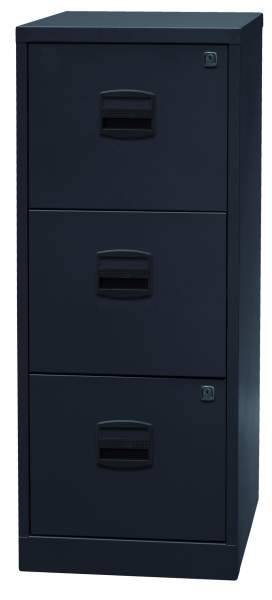 Standcontainer, BxTxH 413x400x1015 mm, 3 Hängeregistraturen, schwarz-2
