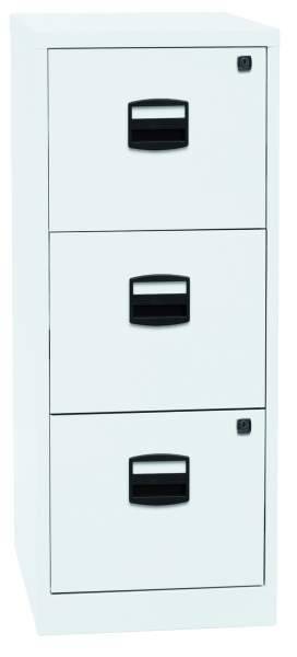 Standcontainer, BxTxH 413x400x1015 mm, 3 Hängeregistraturen, verkehrsweiß-1