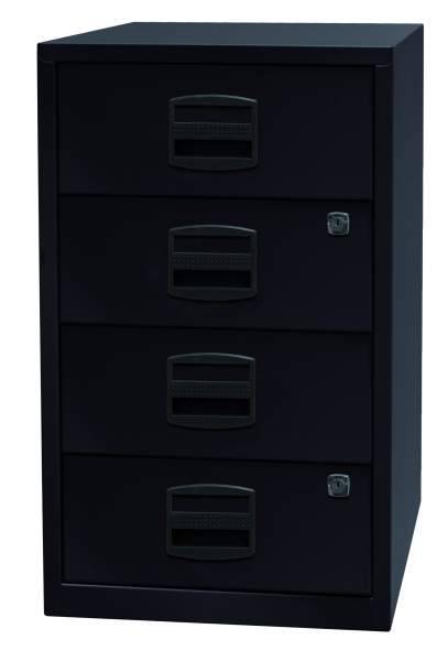 Beistellschrank PFA, 4 Universalschubladen, Farbe schwarz-2