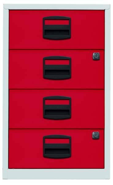 Beistellschrank PFA, 4 Universalschubladen, Farbe Korpus lichtgrau, Fronten kard-0