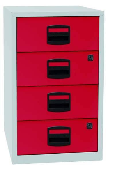 Beistellschrank PFA, 4 Universalschubladen, Farbe Korpus lichtgrau, Fronten kard-1