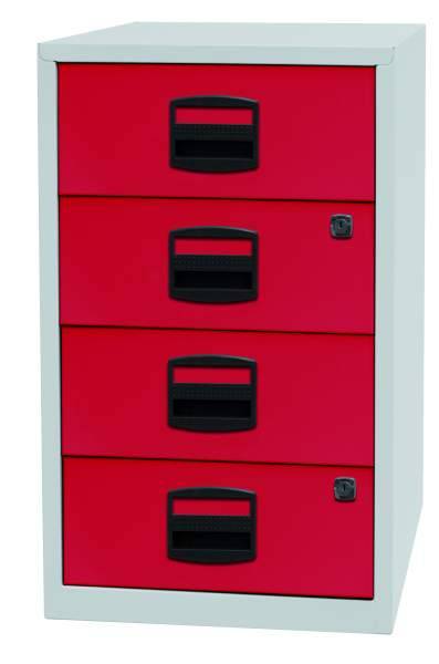 Beistellschrank PFA, 4 Universalschubladen, Farbe Korpus lichtgrau, Fronten kard-2