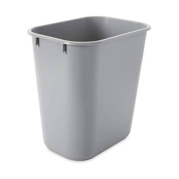 Rubbermaid Papierkorb, 12,9 Liter, rechteckig, PE, grau