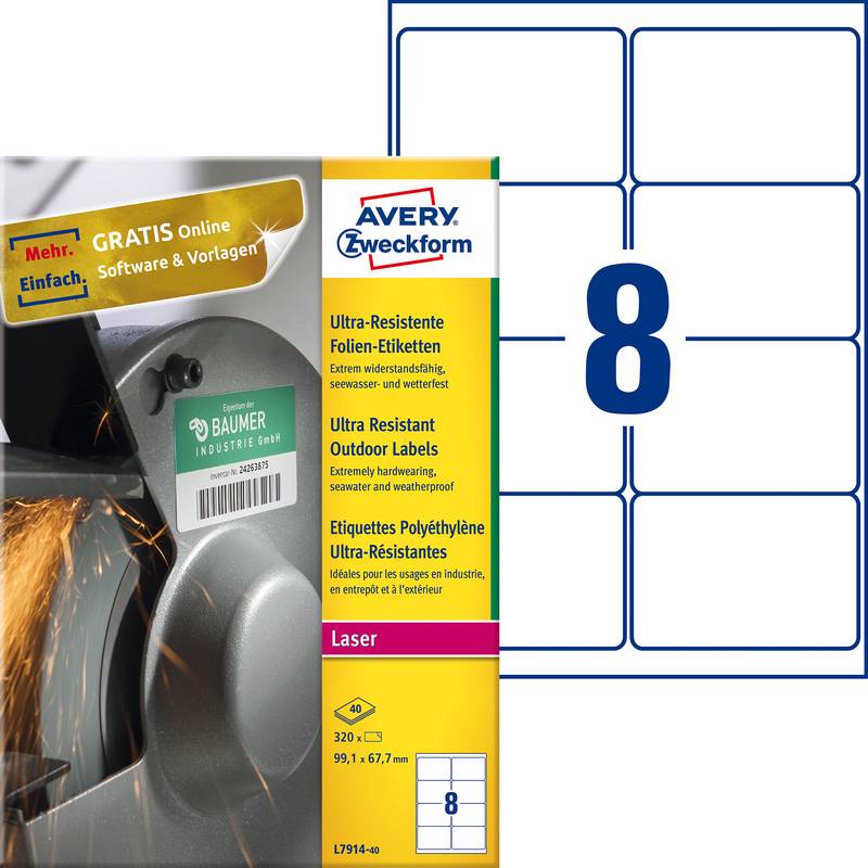 Etikett 99,1,x67,7mm ws 320 St./Pack. - Artikel: 129006001-0