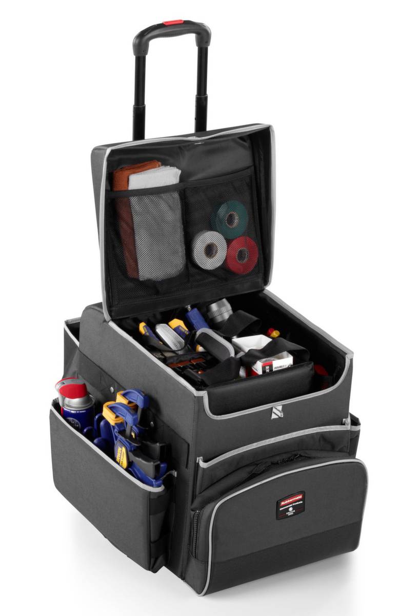 Reinigungstrolley,abnehm-/tragbarer Caddy,Fächer,Trennwände,HxBxT 432x363x419mm,2 Rollen-5